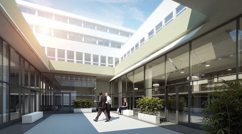 Umbau Ladenflächen, Büroflächen mit Fassadenrenovation, Helvetia AG